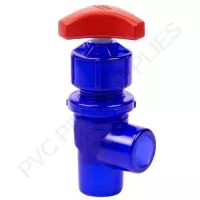 1/2" Spears PVC Low Extractable Angle Pattern Needle Valve, Socket
