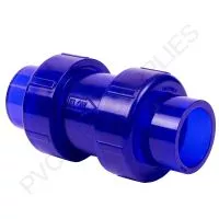 3" Spears PVC Low Extractable True Union Industrial Ball Check Valve, Socket, FKM O-Ring