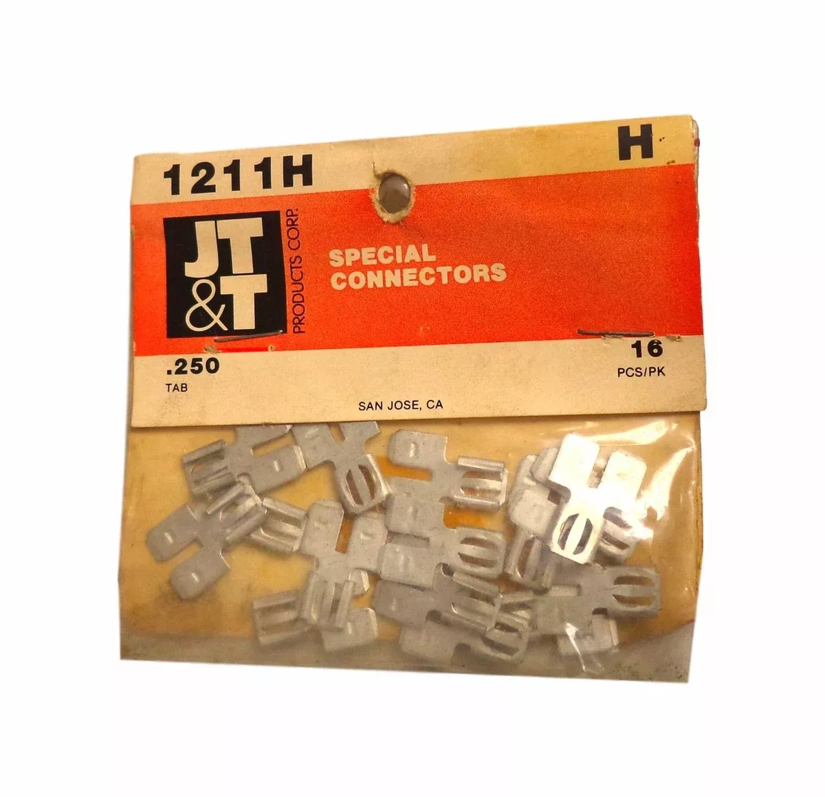 JT&T 1211H Special Connectors .25 Tab 16 Pieces H